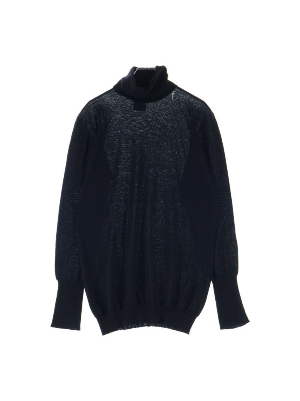 Chanel Turtleneck Knit Black Cotton Sweater